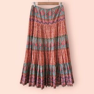 Ralph Lauren Vibrant Patterned Maxi Skirt
